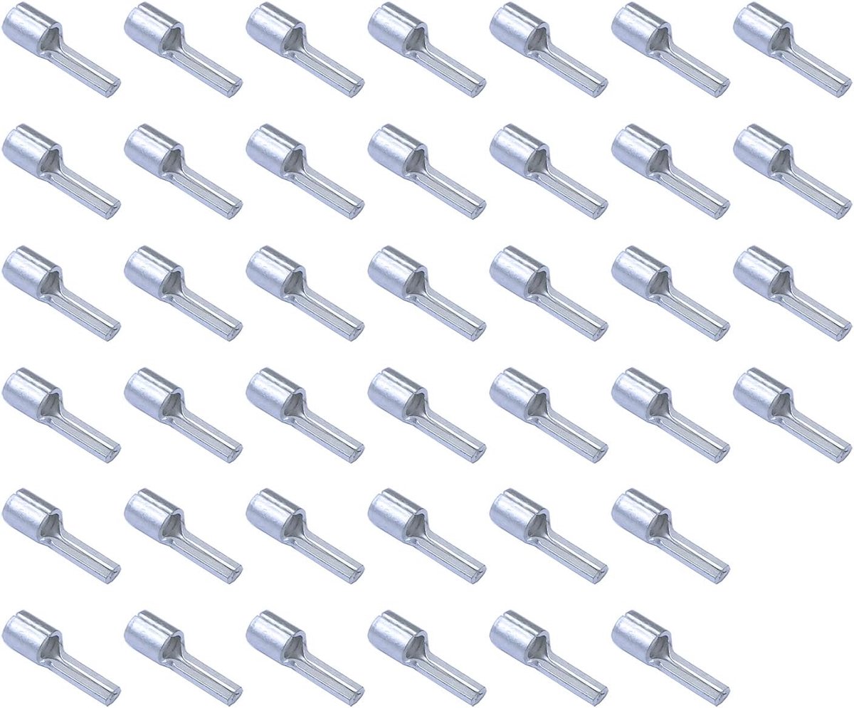 Tinned Pure Copper Flat Pin Terminal 10mm² - Niet-geïsoleerd - Voor veilige elektrische verbindingen - 40 stuks - ShopVlot