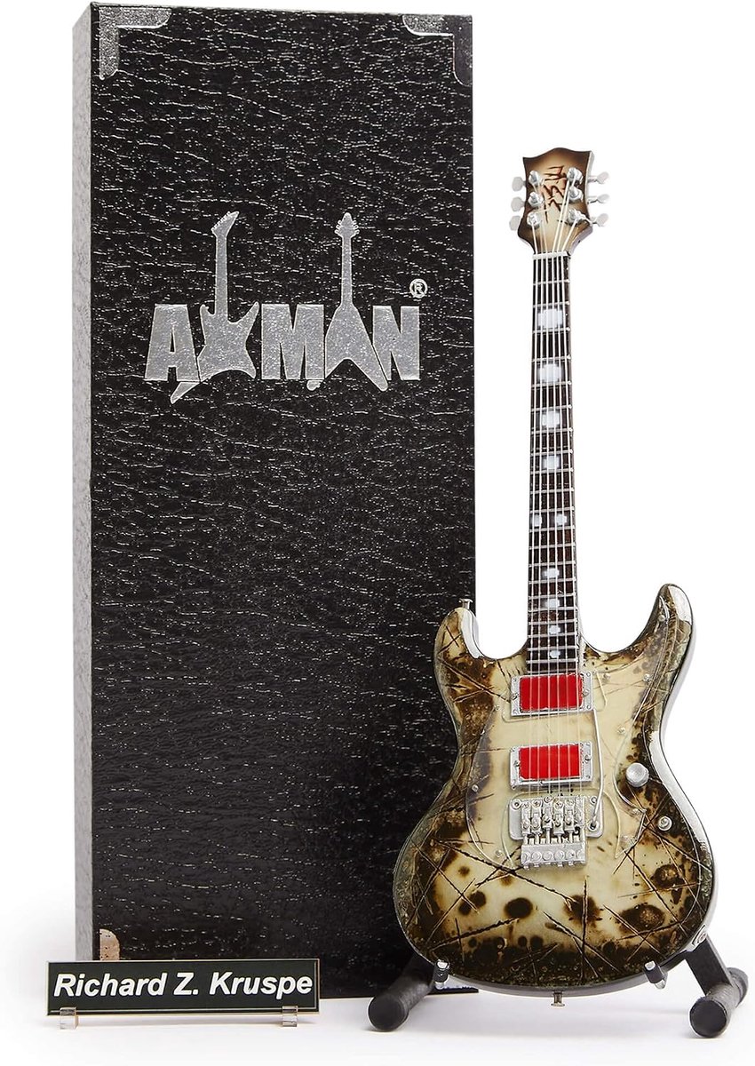AXMAN Richard Z. Kruspe Miniature Guitar Replica - Music Gifts - Handmade Ornament - ShopVlot