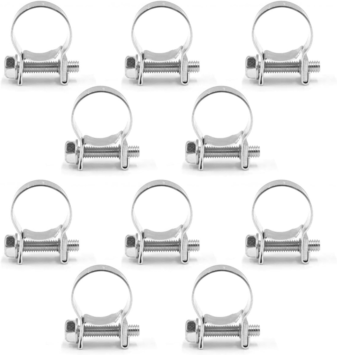 Sylen 10 stuks Mini Slangklemmen 14-16mm, Verstelbare Klemmen, voor Mini Brandstofleiding, Uitlaatpijp, Benzinepijp - ShopVlot