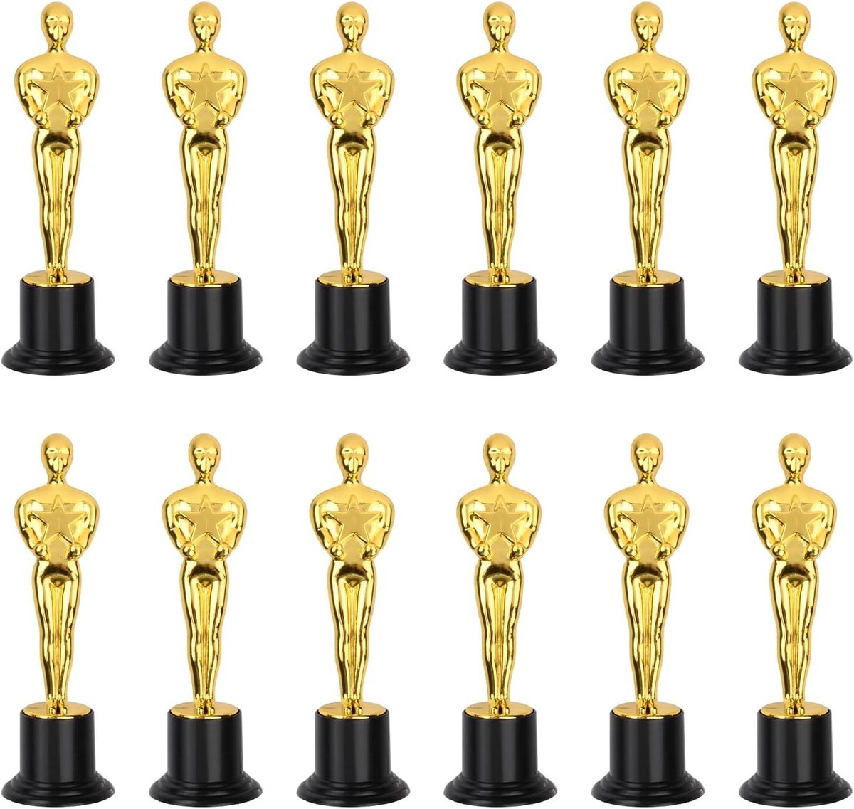 Mini Trofeeën voor Kinderen - Gouden Plastic Mini Trofeeën van 15,2 cm voor Sportprijzen, Feestjes en Schoolactiviteiten