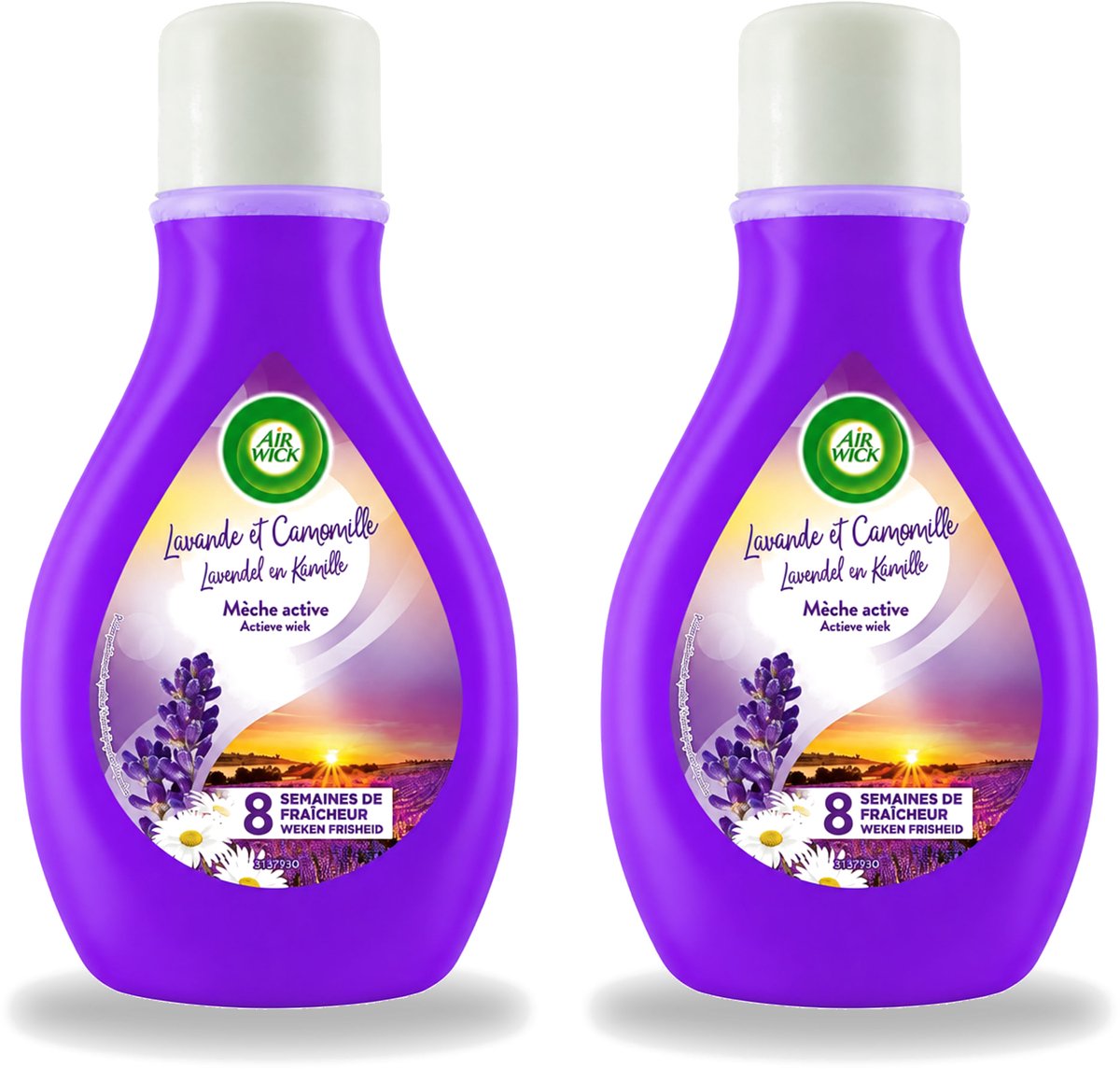 2 x Air Wick - Actieve Wiek Luchtverfrisser - Lavendel & Kamille - 375ml - Voordeelverpakking - 2 stuks