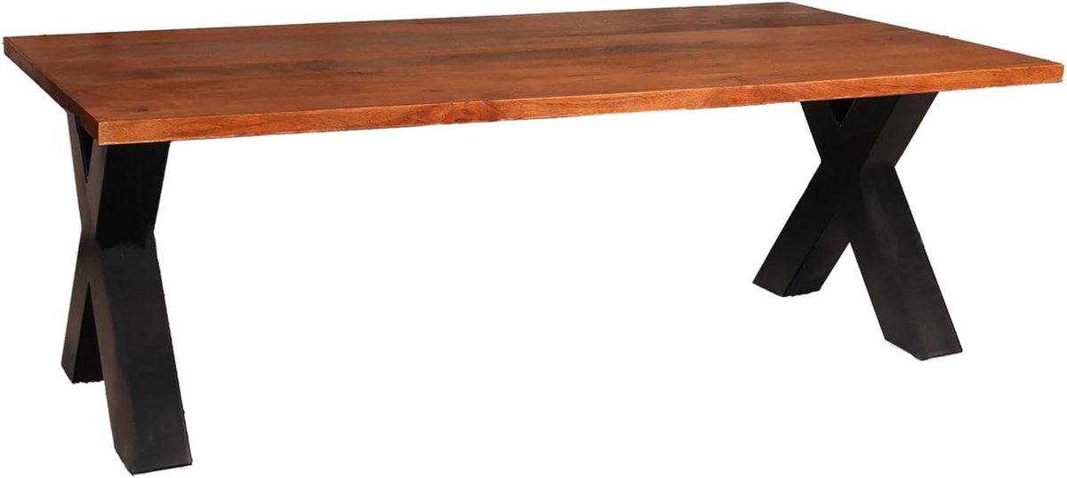 X-poot mangohout 130cm bruin Pato side table massief hout mango bijzettafel