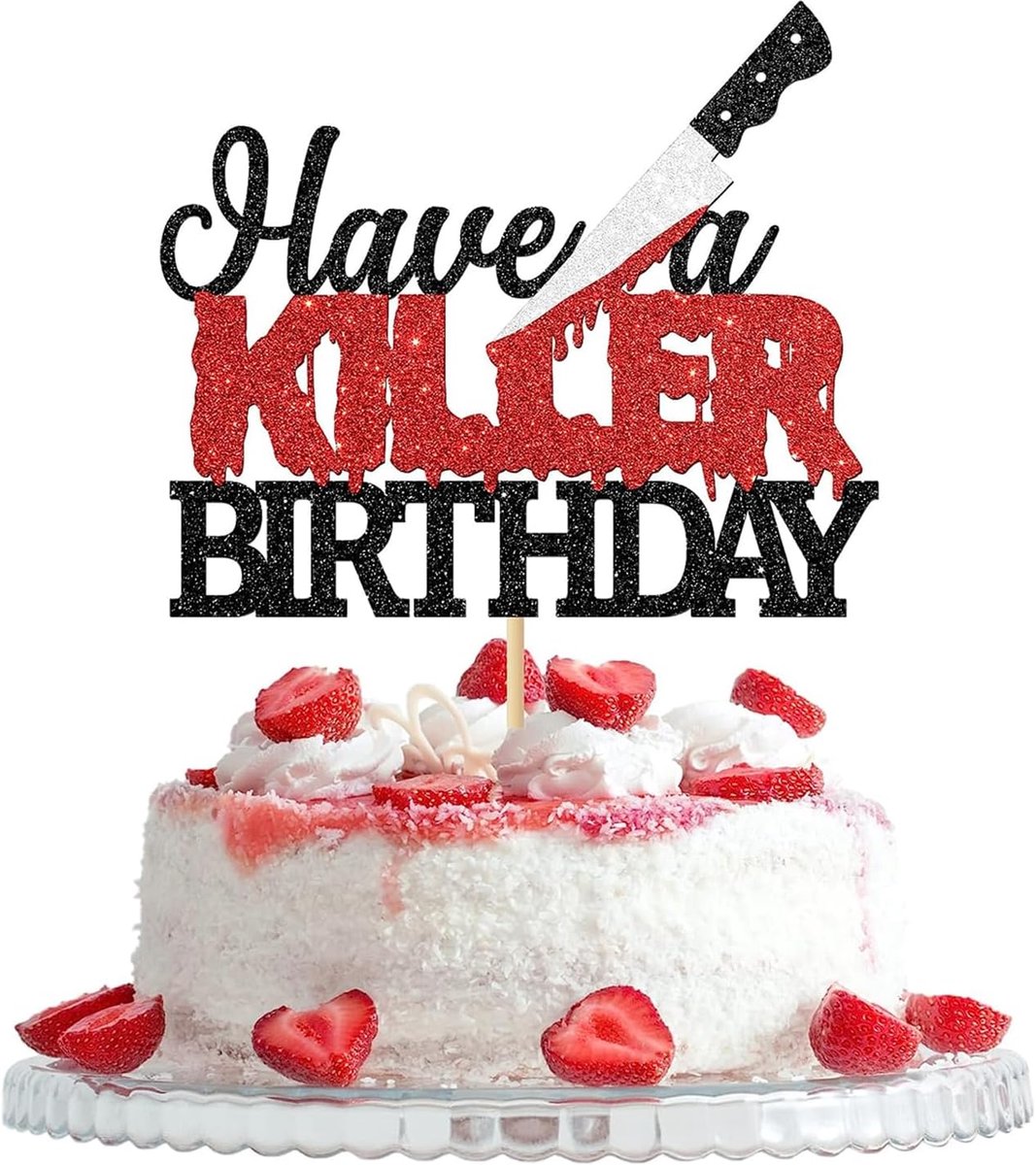 A Killer Verjaardagstaart HSYWSH Halloween Horror Verjaardagstaart Decoratie Bloedige Stijl Cake Decors Bloedige Cake Kinderen Jongen Man Meisje Geboorte/ay Horror Party Decoraties