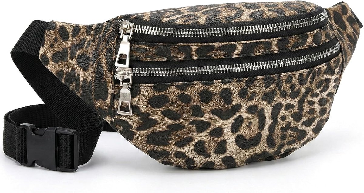 Heuptas voor vrouwen en mannen - leopard print - compact en stijlvol - ideaal voor uitgaan - ShopVlot