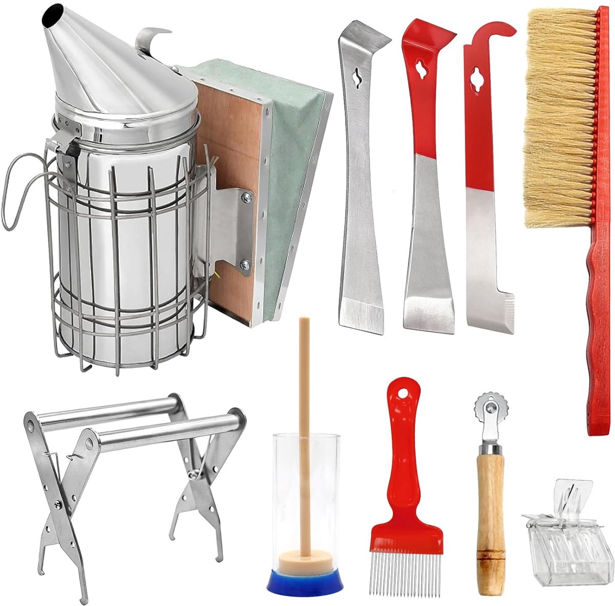 Imkergereedschapsset 10-delig - Professioneel imkergereedschap - Robuuste accessoires - Efficiënt bijenteelt - ShopVlot