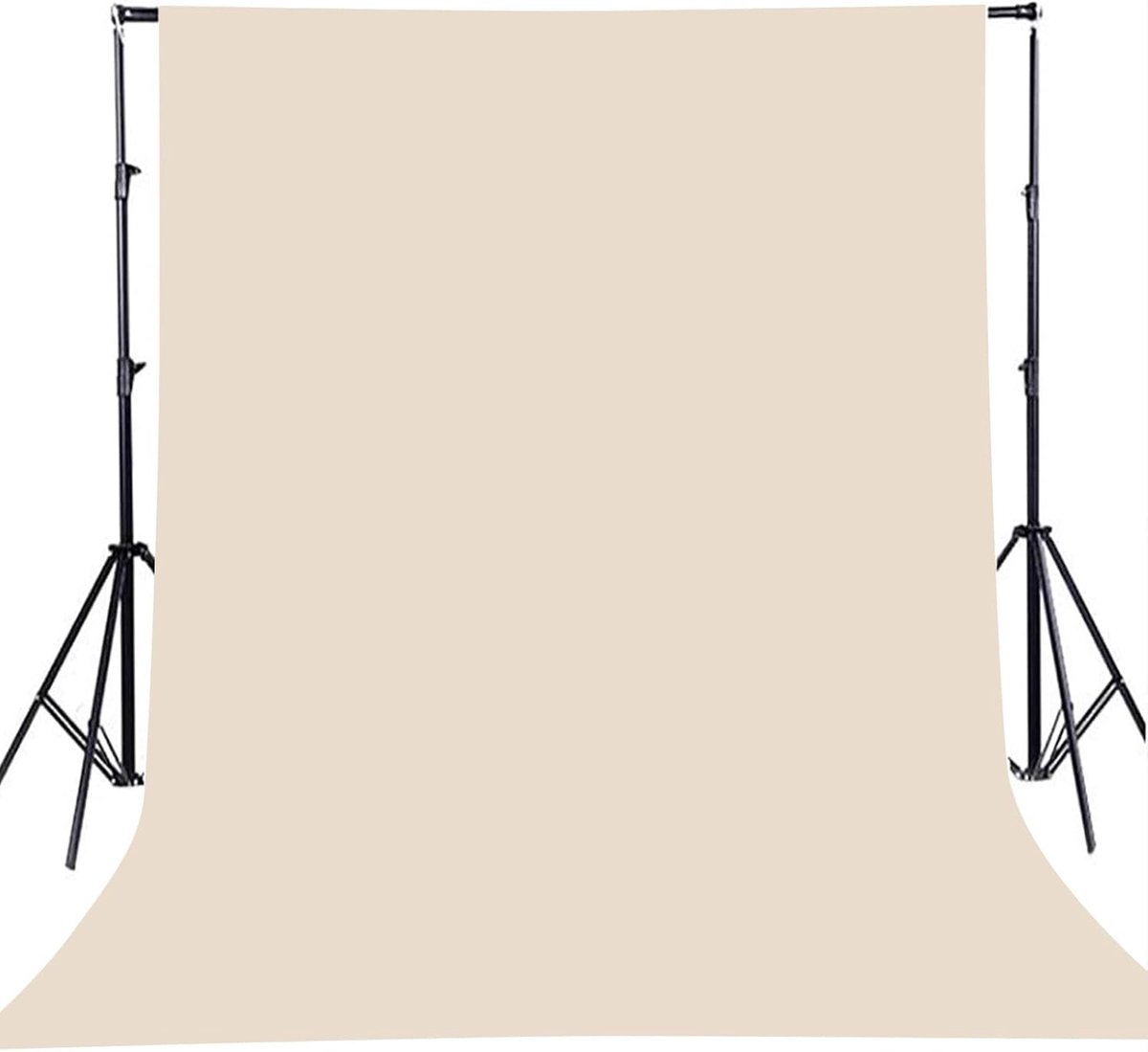 SnelShoppen - Beige Achtergrond 1.5m x 2.1m voor Live Studio Zoom Sessies, Gaming, Feesten, Fotografie, Naadloze Doek voor Portret en Still Life