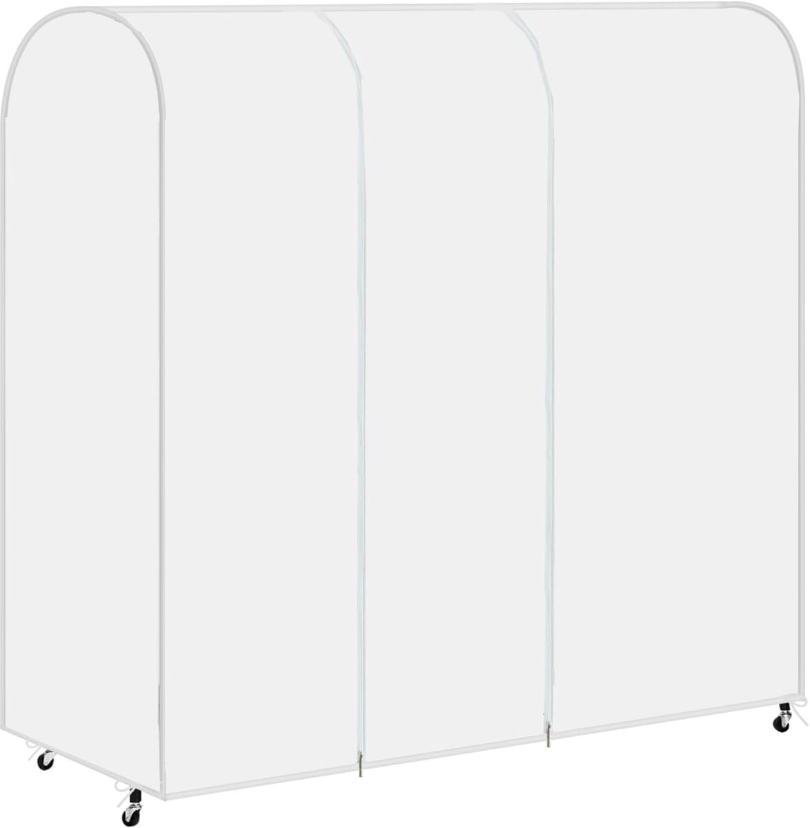 1,1 m Kledingstuk Kleding Stofdichte Kleding Cover, Kleding Kledingstuk Rail Waterdichte Kleding Beschermende Covers Met Rits Cover Clear Beschermende Zip Over Cover voor Kledingstuk Opknoping