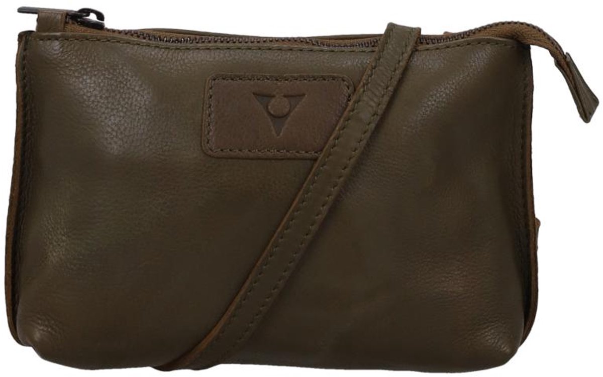 Van Os Tampa Crossbodytas Kleine Dames - Leer - Groen