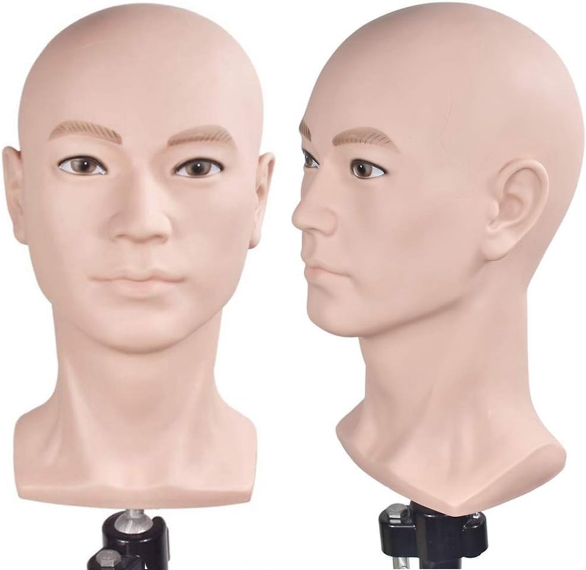 Sha Training Hoofd Cosmetologie Mannequin Hoofd Bald Mannekin Hoofd voor Pruiken Maken Pruik Display Hoed Display Glazen Display met Vrije Klem