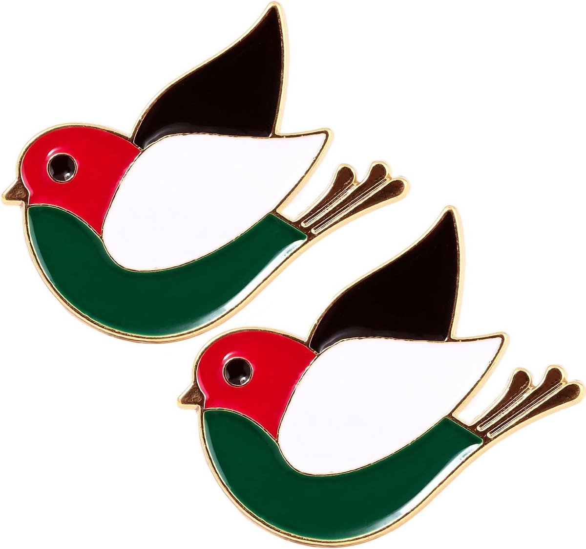 Pin met vlag van Palestina, 2 stuks metalen badges, Palestijnse nationale badge voor decoratie, souvenir en accessoires