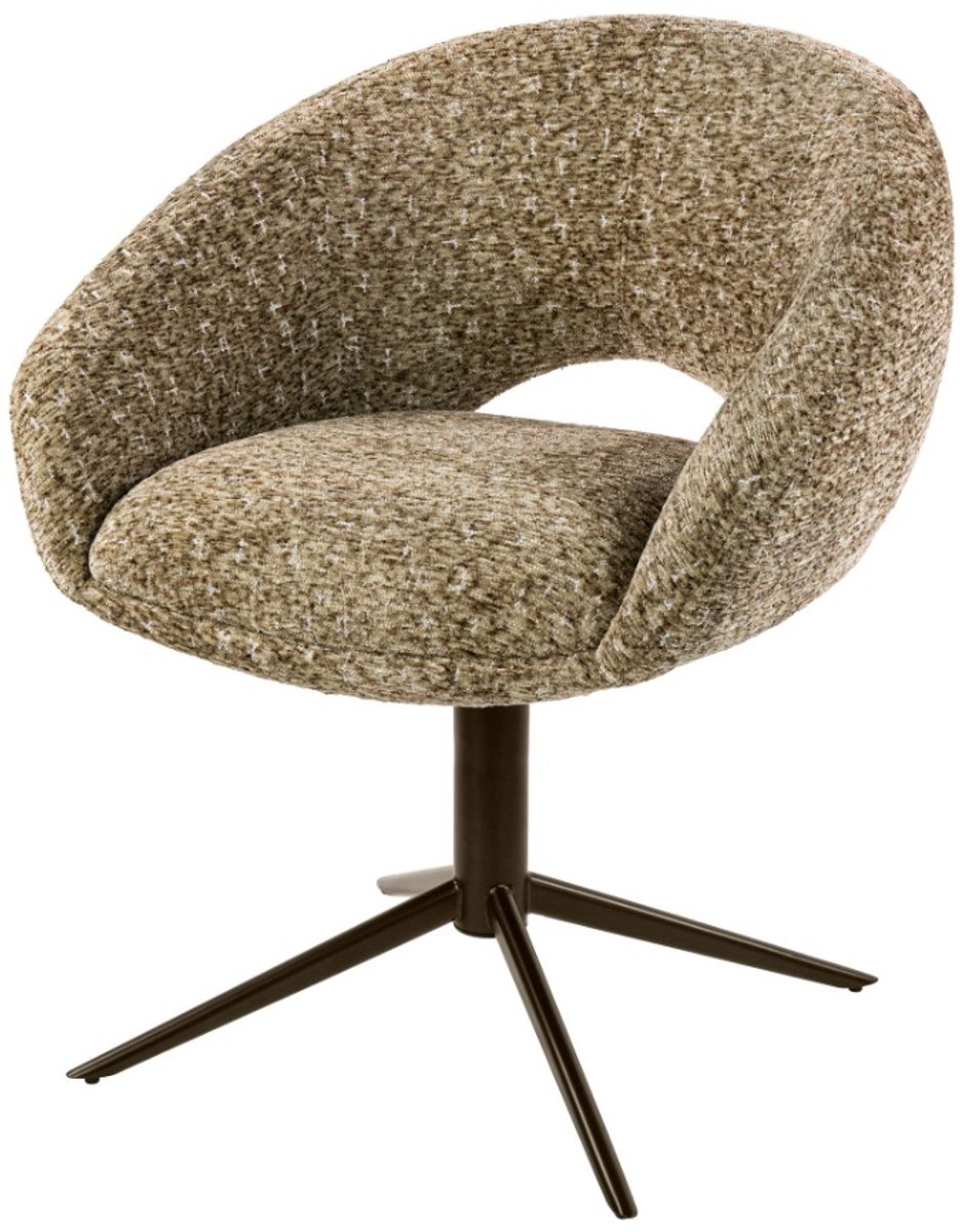 AnLi Style Armstoel Cupa draaibaar Champagne bruin - set van 2