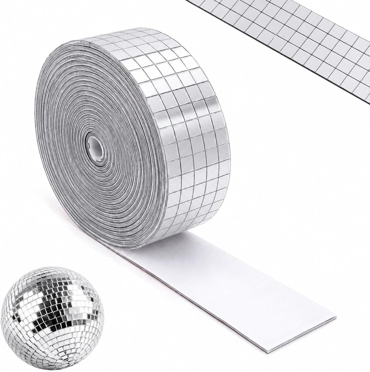 Mozaïektegels 5 x 5 mm - Spiegelglas - Zelfklevend - Perfect voor discoballen - ShopVlot