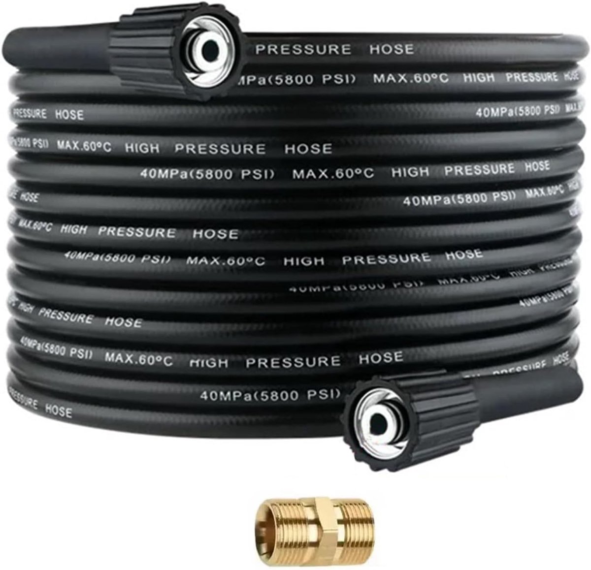 SnelShoppen - 10M Hoge Druk Slang - M22 x 14mm Vervangingsslang - 240Bar - Geschikt voor Kärcher - Duurzaam en Temperatuurbestendig - Tuin en Schoonma