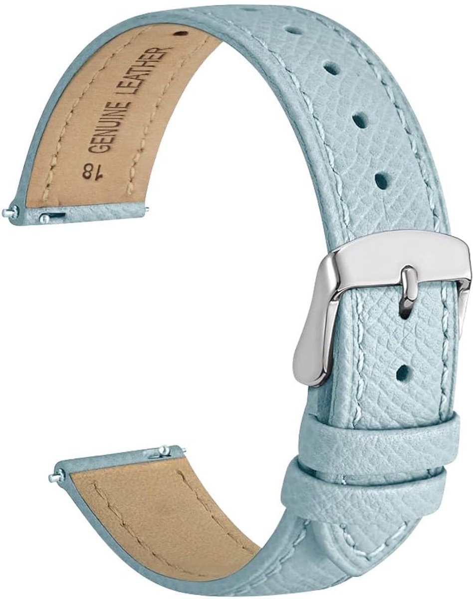Horlogeband 16mm 18mm 20mm - Leer - Snelle vervanging - Comfortabele pasvorm voor elke stijl - ShopVlot