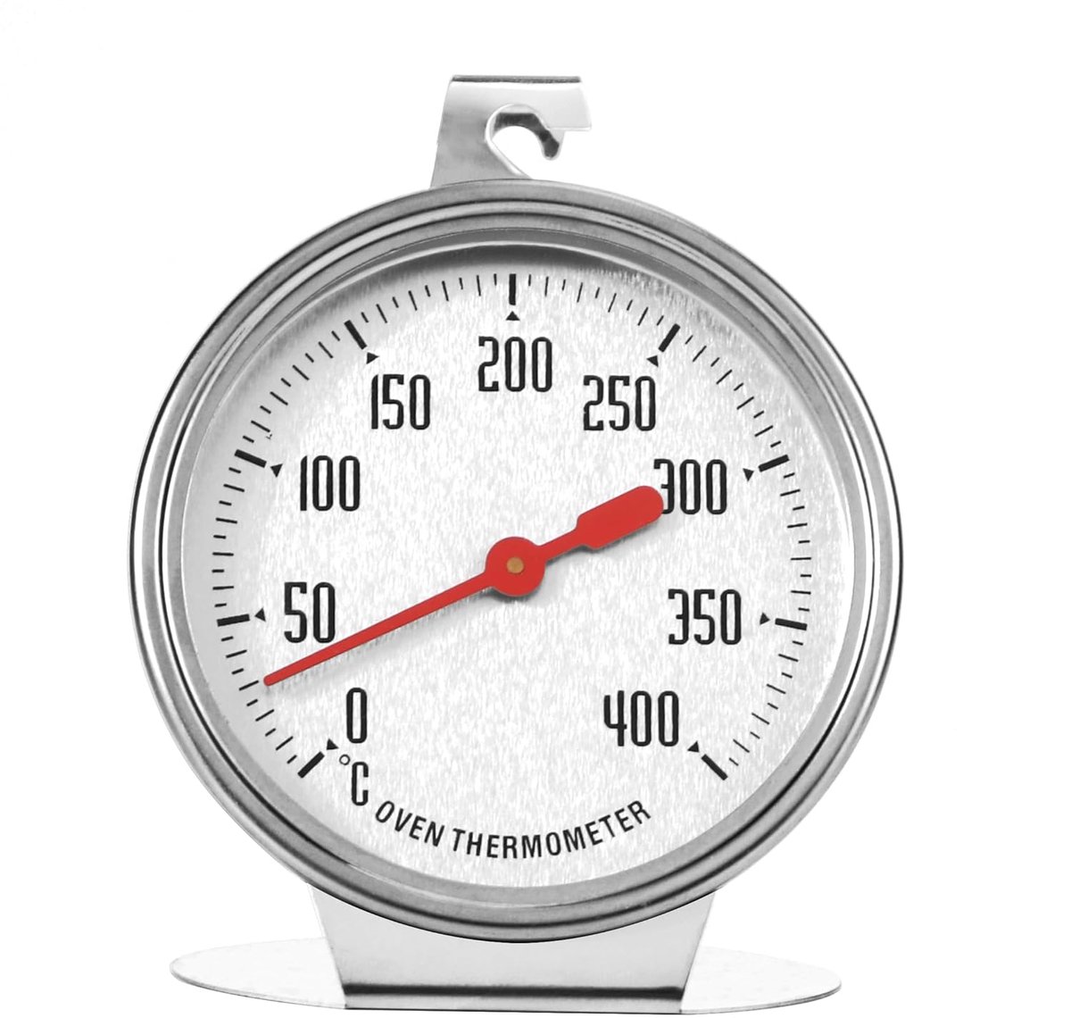 SnelShoppen - Oven Thermometer RVS met Grote Dial – Bakken & BBQ Thermometer 0°C tot 400°C – Keuken Thermometer voor Elektrische Oven