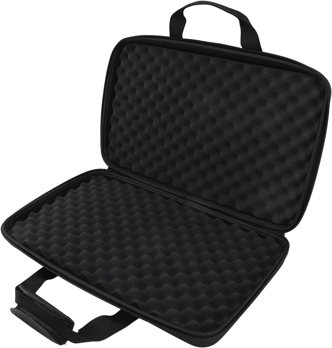 Professionele Hard Case voor 2 Kanaals DJ Controllers met Schuimvoering, Verstelbare Schouderbanden en Transparante Voering, Geschikt voor DDJ-400, DDJ-SB2 en DDJ-RB, Zwart, 50x30x8cm, Duurzaam en Beschermend
