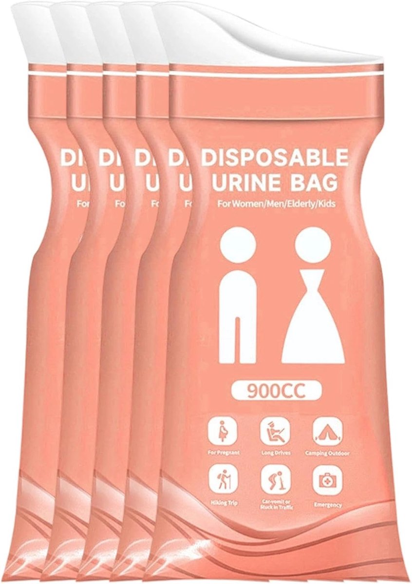 10 stuks urinoir voor mannen en vrouwen, roze noodurinoir