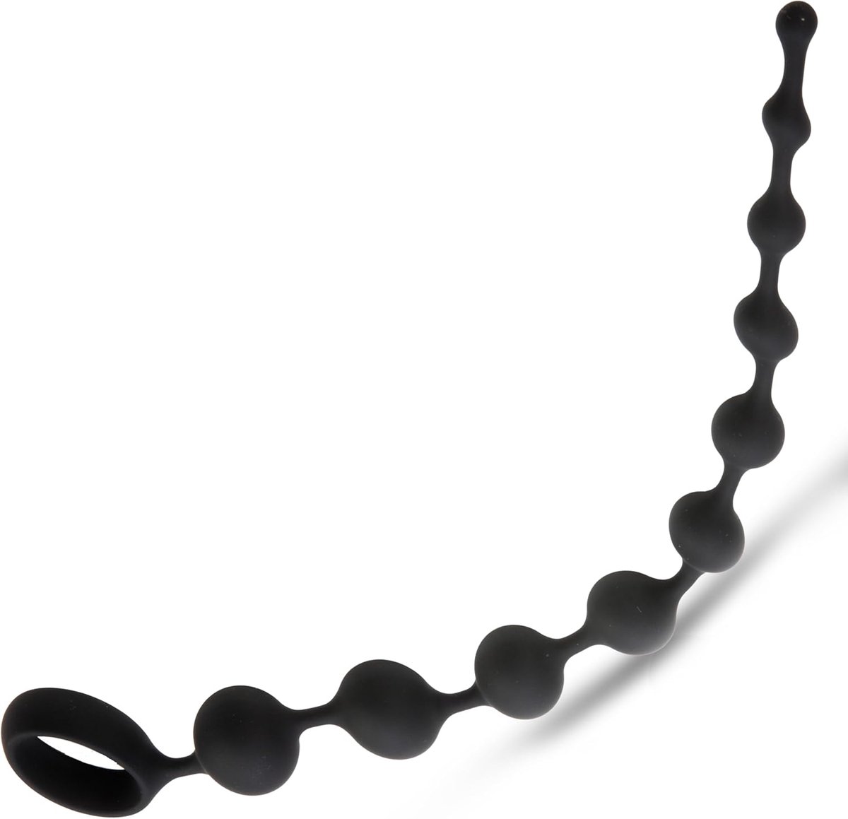 Anale kralen 10 parels tot ⌀2.8cm Anal Beads Anale speeltjes Anale kralen voor man en voor vrouw Ketting Zwarte siliconen kralen Waterdicht analeketting seksspeeltjes analtoy FOPS A101