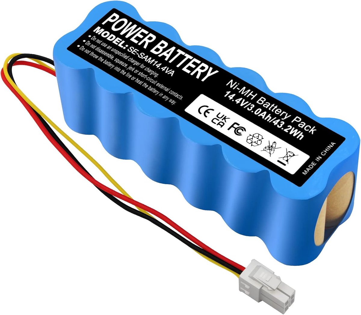 Stofzuigerbatterij Voor Samsung 3000mAh Ni-MH 14.4V VCA-RBT20 DJ96-00113C VCR8855L3B Navibot SR8840