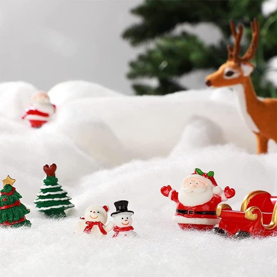 2 stuks kunstmatige nep-sneeuwdeken 70 x 100 cm kerststal zacht wit sneeuwdeken verdikt sneeuwlaken nep sneeuwdeken voor kerstboom rok tafelloper vakantie decor winterdisplay — afbeelding 3