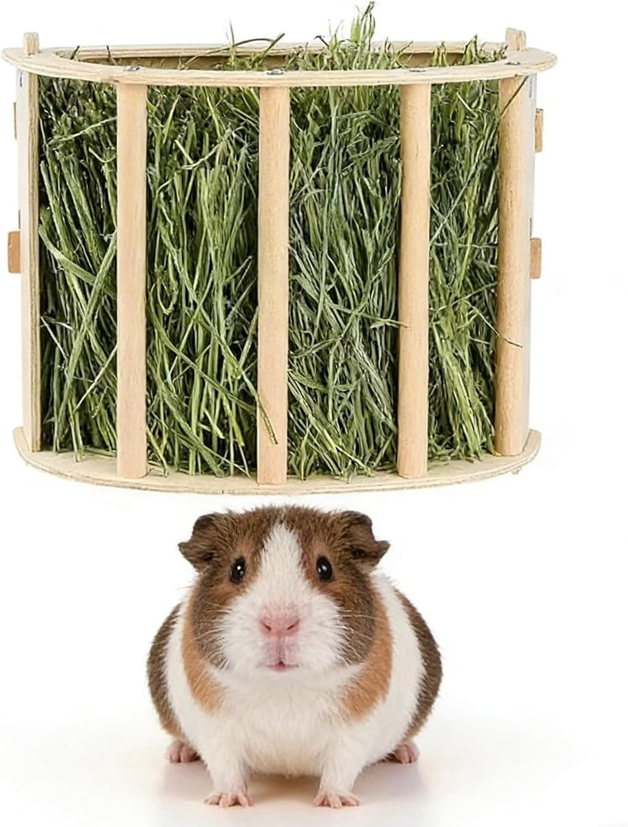 Houten Tray voor Konijnen, Cavia's, Chinchilla's en Hamsters - 25 x 13 x 18.8 cm, Ideaal voor Huisdieren en Speelgoedopslag