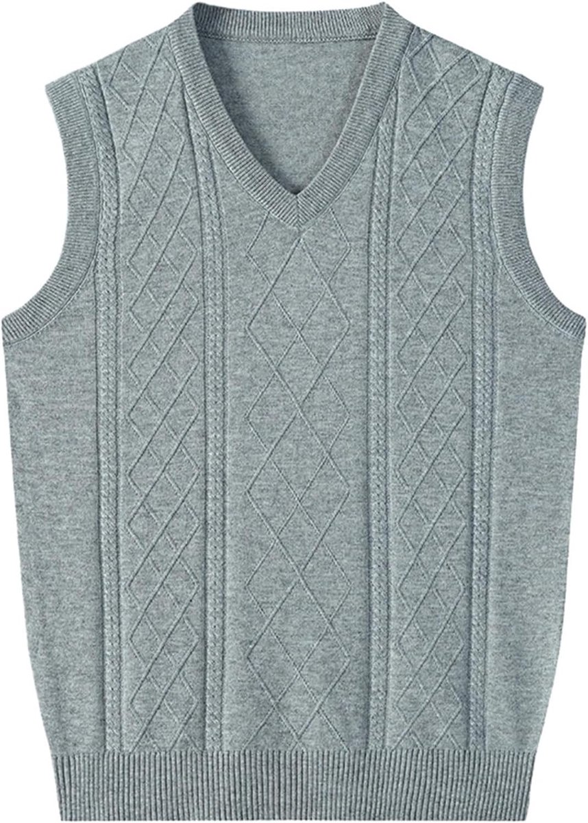 Nieuwe outfit effen herfst en winter warm comfort klassiek mouwloos casual pluche vest V-hals gebreid vest