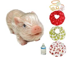 5 in siliconen varken poppen mini zachte simulatie huisdieren realistische biggetjes poppen met dieren speelgoed accessoires voor kinderen cadeau