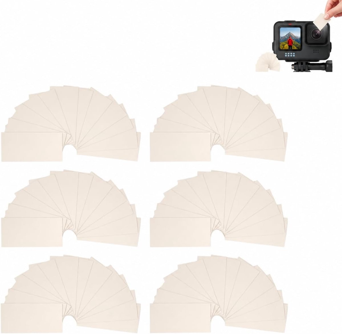 Anti-condens mist pads set van 72 – herbruikbare anti-fog inserts voor action camera behuizing – vochtabsorberende lens bescherming voor sportcamera accessoires