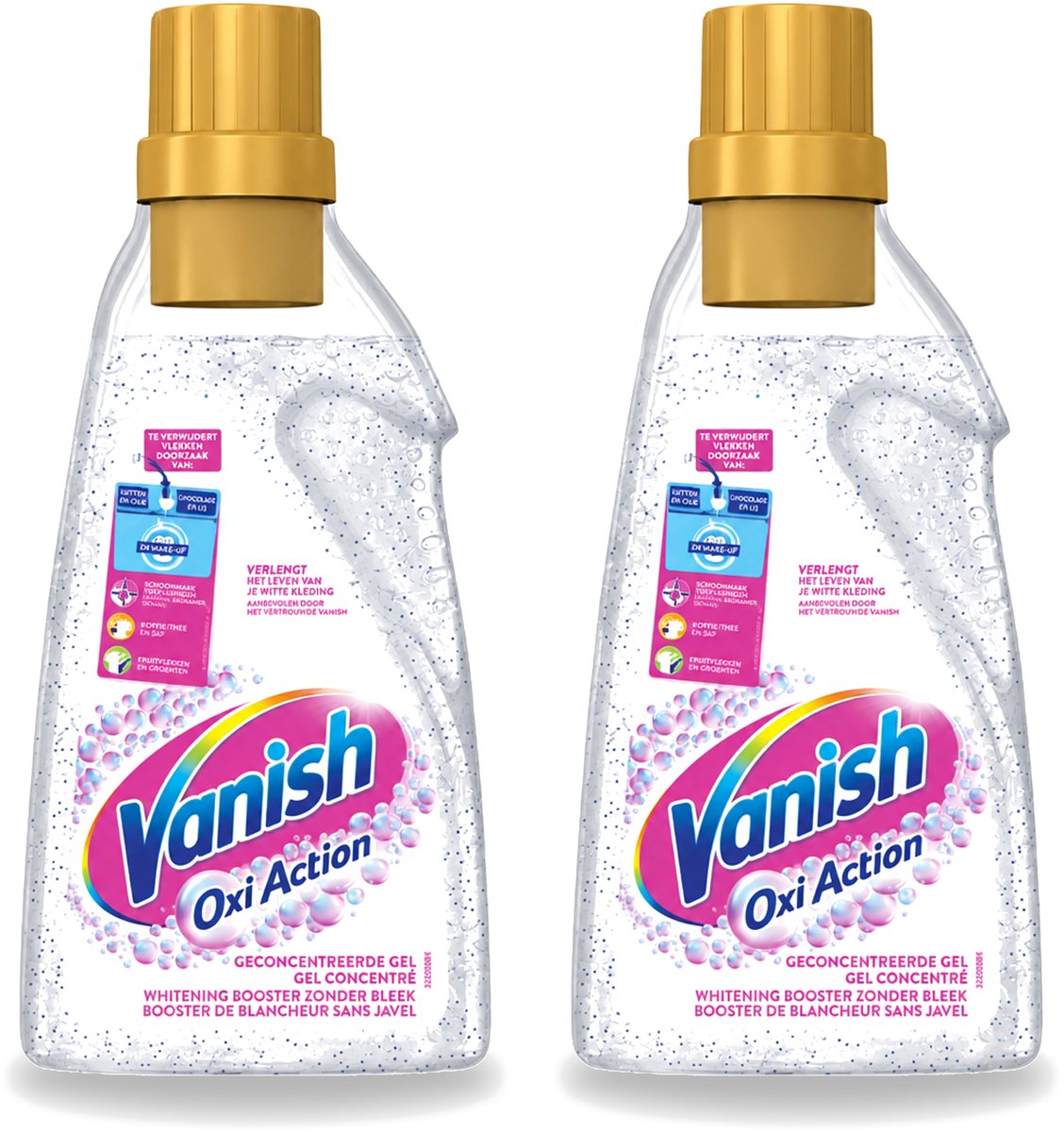 2 x Vanish Oxi Action - Vlekkenverwijderaar Gel - Witte Was - 1.5 L - Voordeelverpakking - 2 stuks