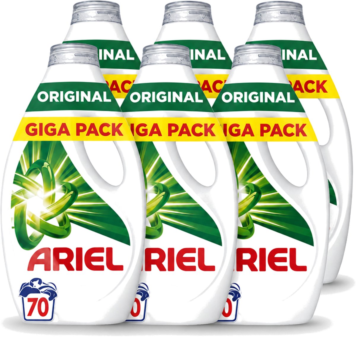 6 x Ariel – Vloeibaar Wasmiddel – Original – 3150 ml – 70 wasbeurten - Voordeelverpakking - 6 stuks