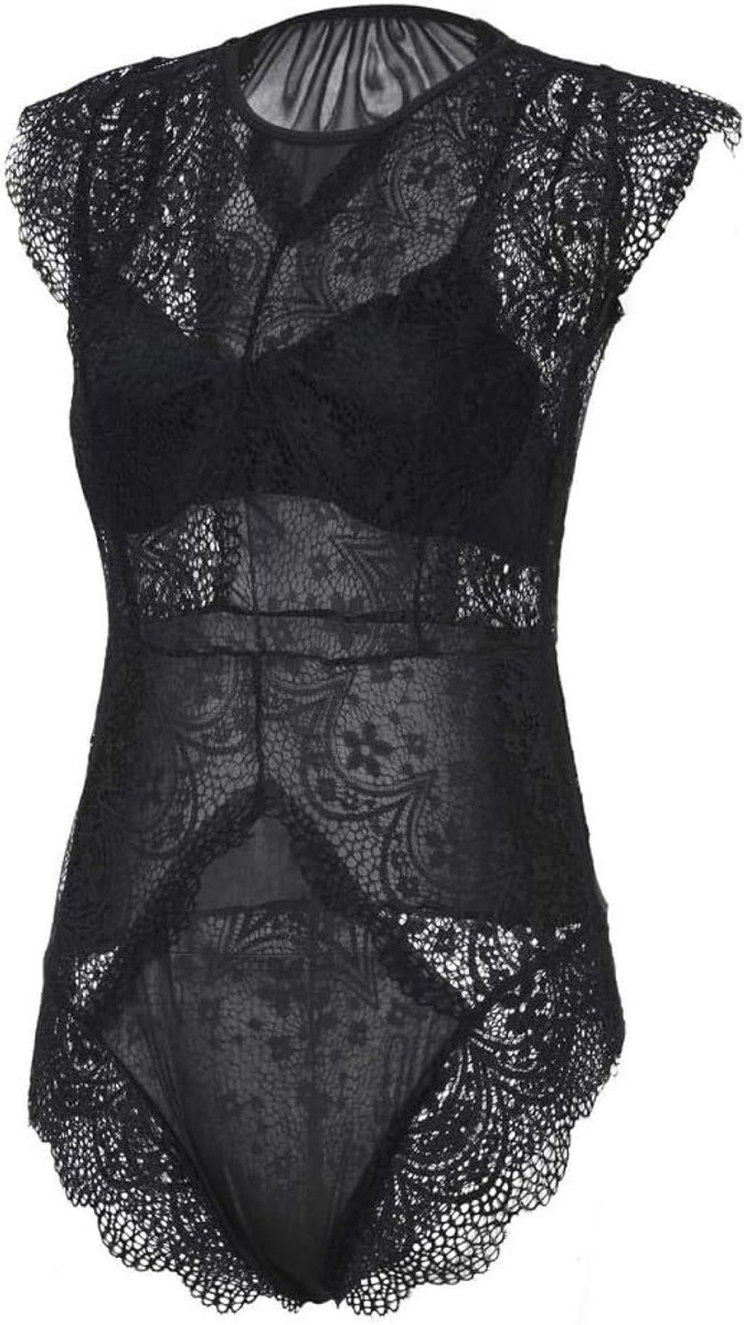 Kleding Vrouwen Sexy Lingerie Set Kanten Bodysuit Nachtkleding Transparante Backless Jumpsuit S-3XL