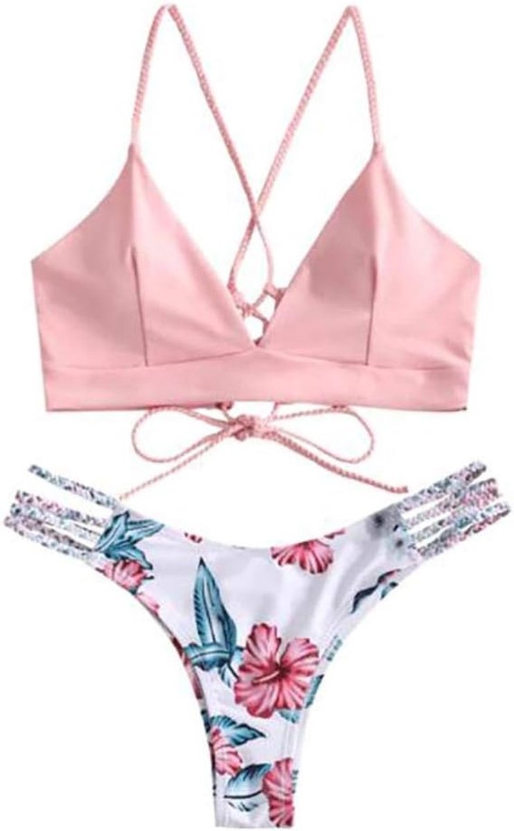 Dames Dames Hoge Taille Set Pak Tweedelige Badpak Beachwear
