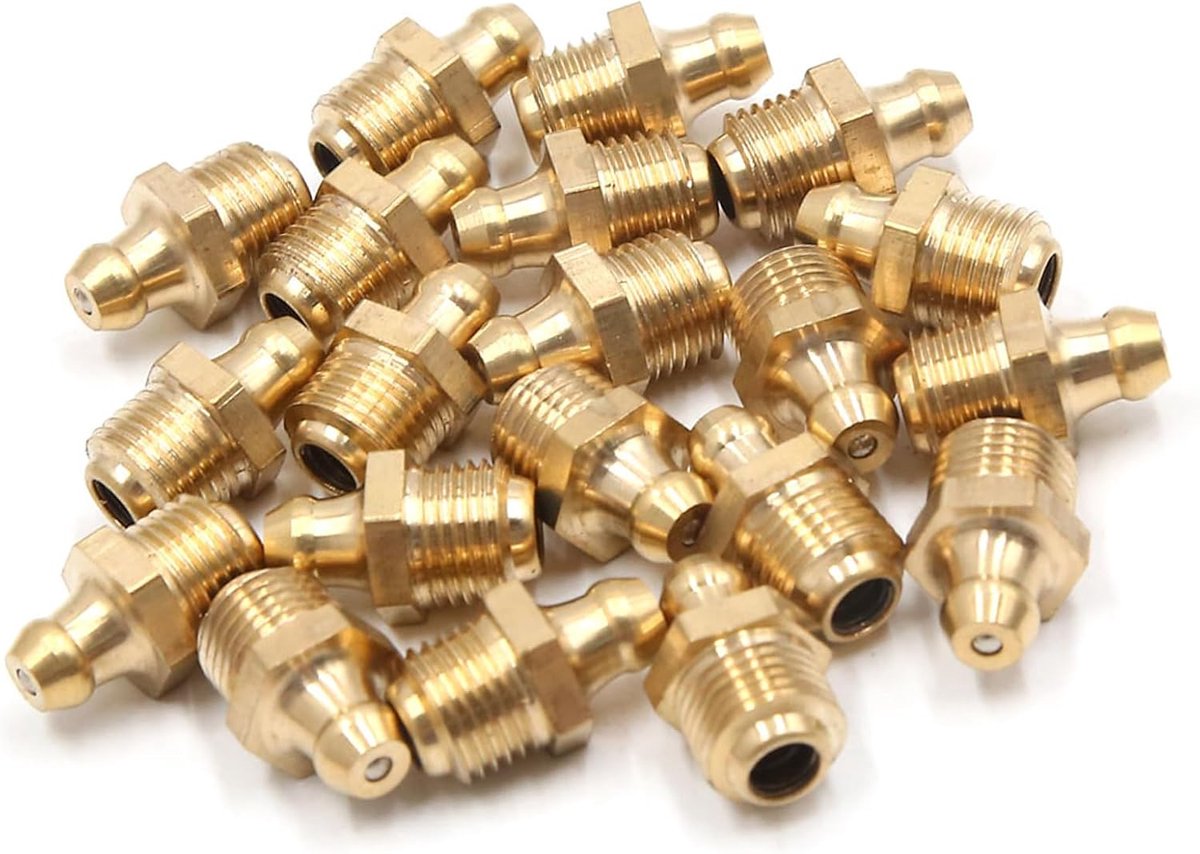 Schroefverbinding met schroefdraad M10 x 1 van messing voor auto, 20 stuks