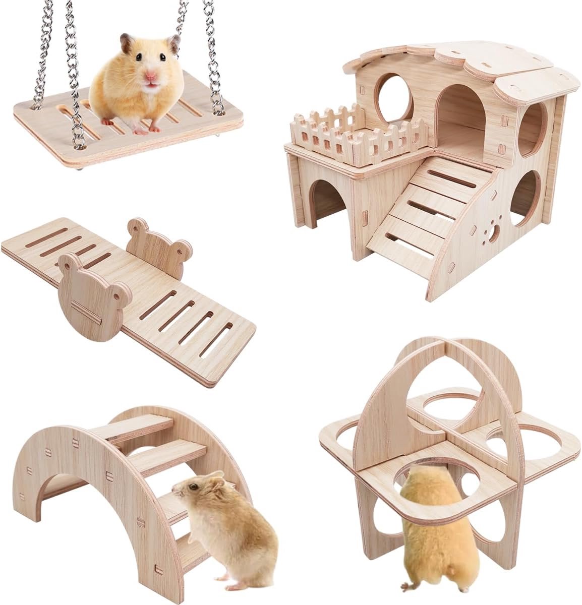 Speelgoed, cavia's, hamsterspeelgoed, hamsterschuilplaatsen, trainingsspeelgoed voor hamsters, dwerghamsters, speelgoed voor kleine dieren