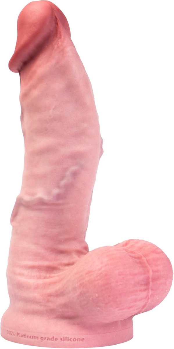 Realistische dildo met sterke zuignap voor dames/heren - 5 maten verkrijgbaar, huidtextuurdetails, platina siliconen, waterdicht met grote eikel voor handsfree spelen (S)