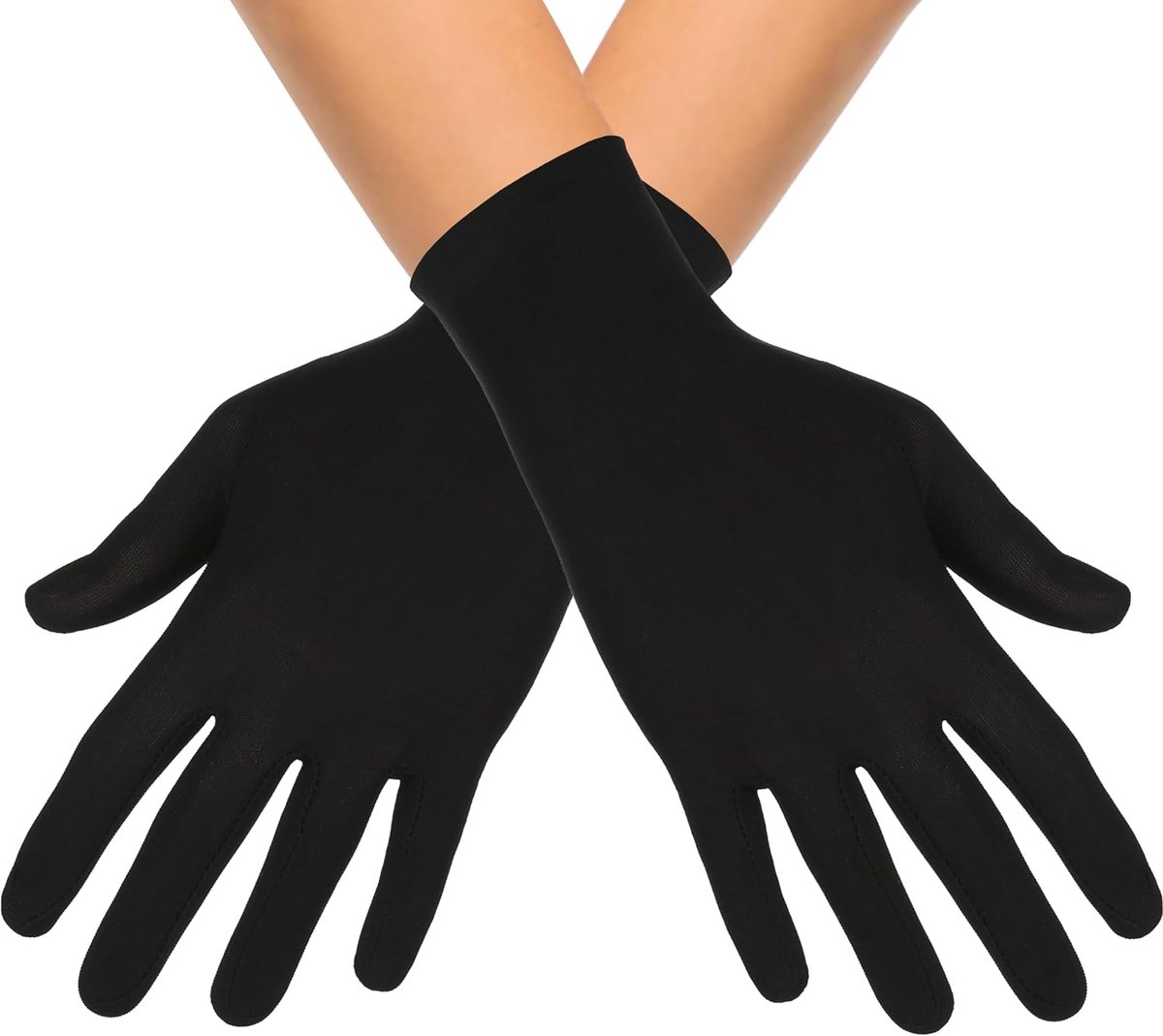 Handschoenen, 1 paar dames- en herenhandschoenen als kostuumaccessoire - accessoire voor carnaval, Halloween of themafeesten