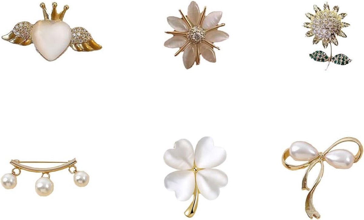 Broches set anti-exposure vaste parelbroches pins voor vrouwen jurken veiligheidsspelden shirt trui Elegantie in het beroepsleven broche sjaal kraagpen