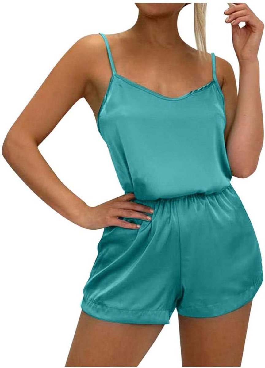Sexy kanten nachthemd bretels sexy lingerie vrouwen petticoat lingerie pyjamaNachtkleding Dames Sexy Lingerie Ademend Satijn Zijde V-hals Pyjama Kant Slaap Tops Tank Pyjama Set