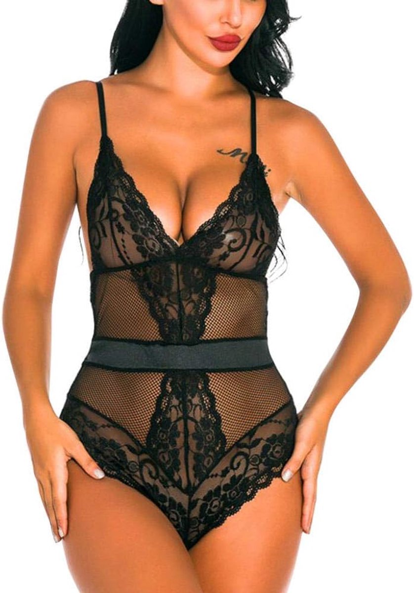 Bodystockings dames Vrouwen Sexy Lingerie Transparant Kant Backless Kledingstuk Sexy Ondergoed Kostuums