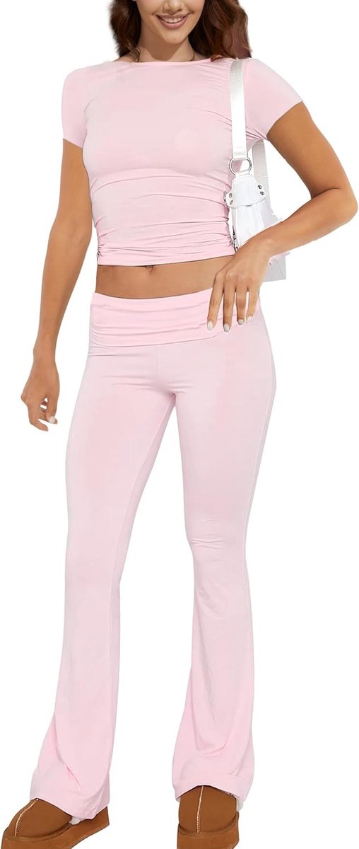 Dames herfst lounge set lange mouwen bovenstuk en yoga broek trainingspak vrije tijd outfit fitness sportkleding set
