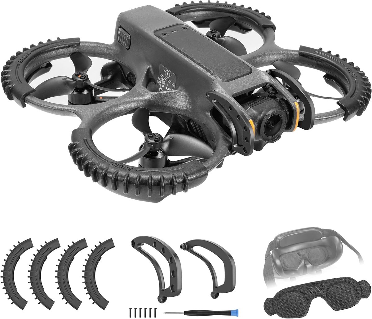 Accessoiresbundelkit, Gimbal Bumper+Propeller Guard Protector+Goggles 3 Beschermhoes, voor DJI Avata 2 Drone en Goggles