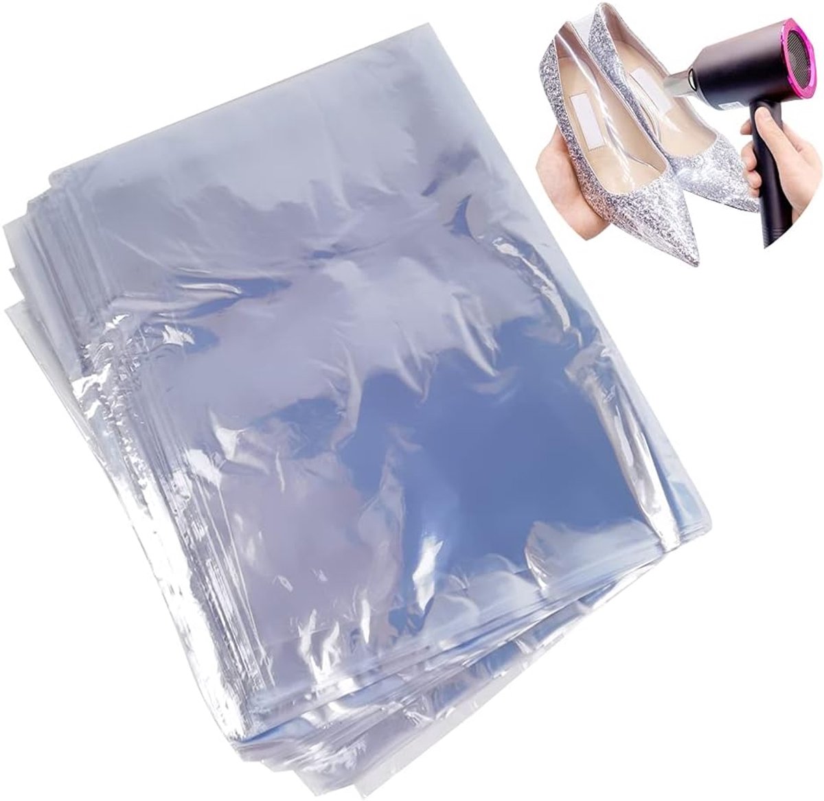 Verpakkingszakken, Warme Intrekbare Film Thermoretrekbare Zakken Transparante Transparante Intrekbare Filmverpakking, Voor Geschenkverpakking (100 stuks 25 * 40 cm)