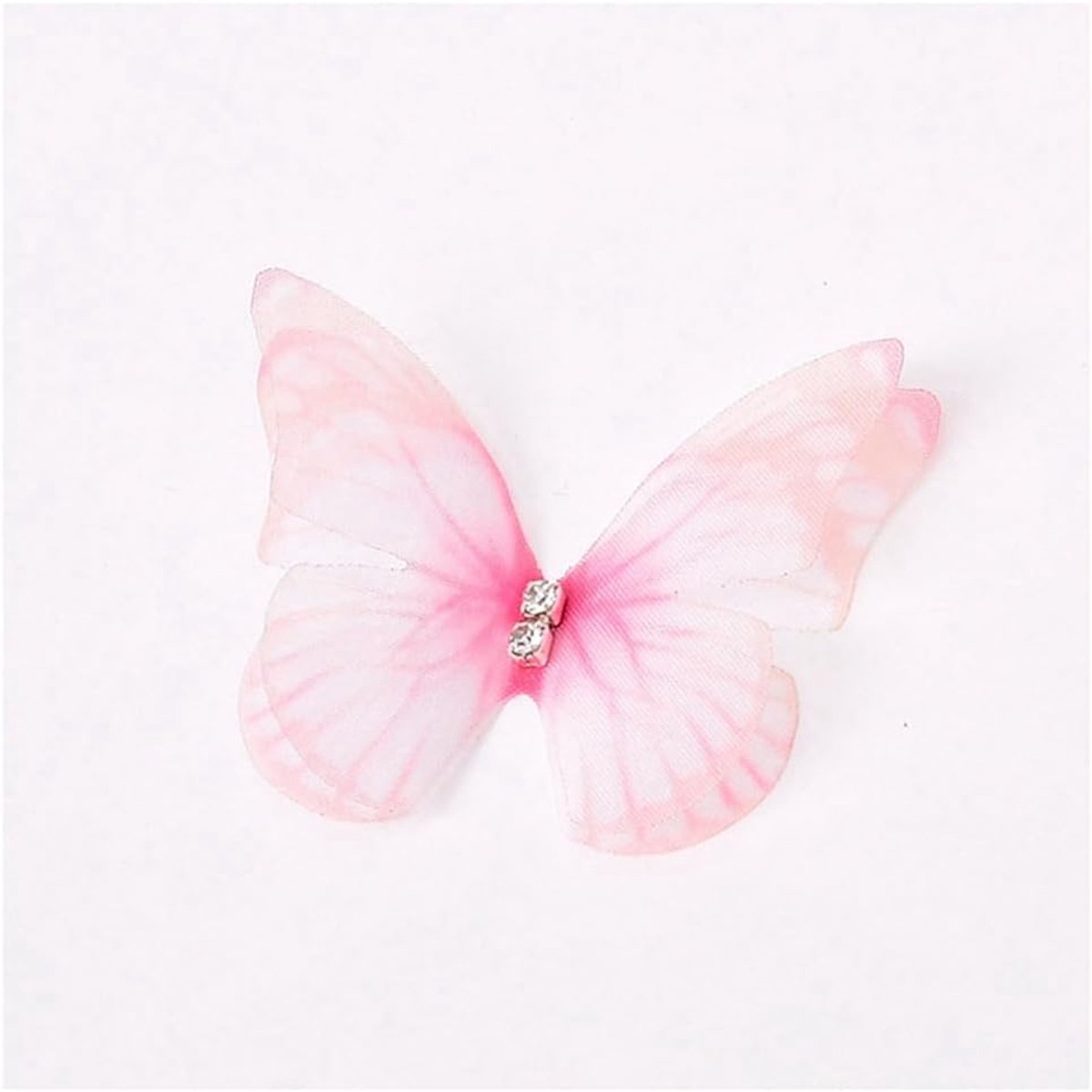 Strassteentjes, organza, kleurrijke vlinders, decoratiestof, glitter, vlindervleugels, ornament voor doe-het-zelf naaien, kleding, applicaties, haarspelden