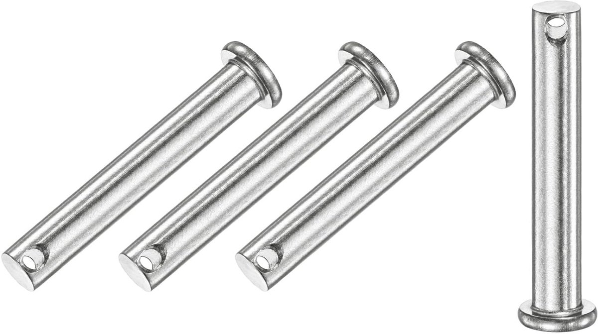 4 stuks vorken met één gat M8 x 50 mm platte kop