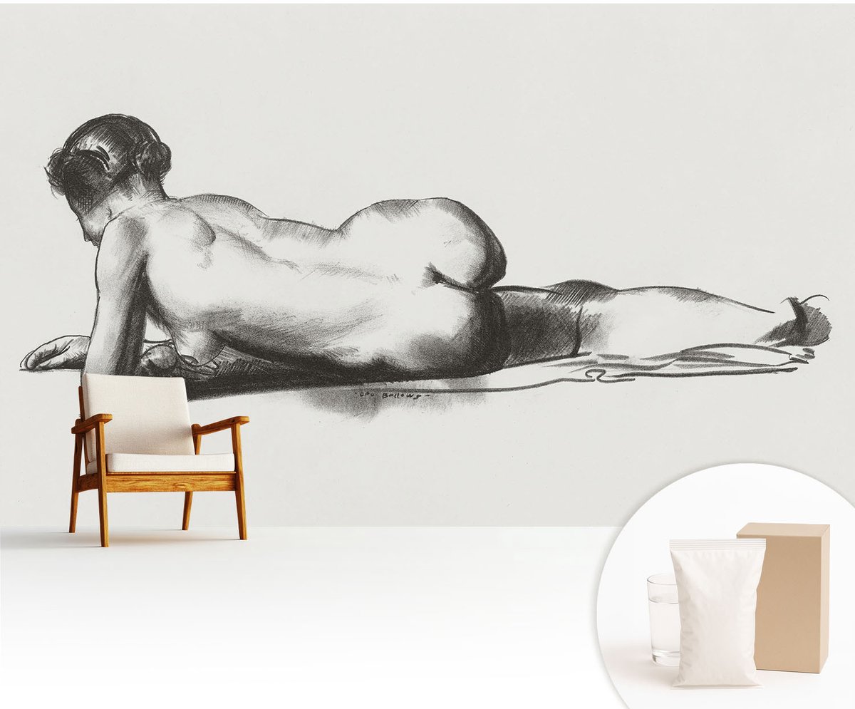 Wallfluent Fotobehang - Wit Vliesbehang - 416x254 cm - Een Subtiele Daad Fotobehang Vlies - Woonkamer behang Deel - Muurschildering - Hal behang