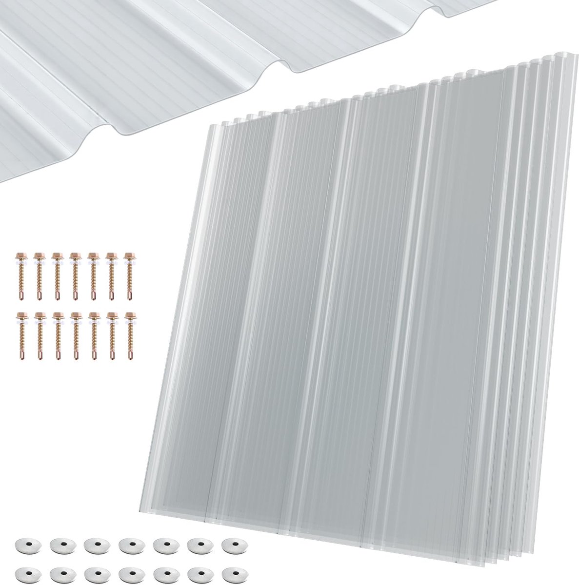 Golfplaten transparant 90 * 100cm