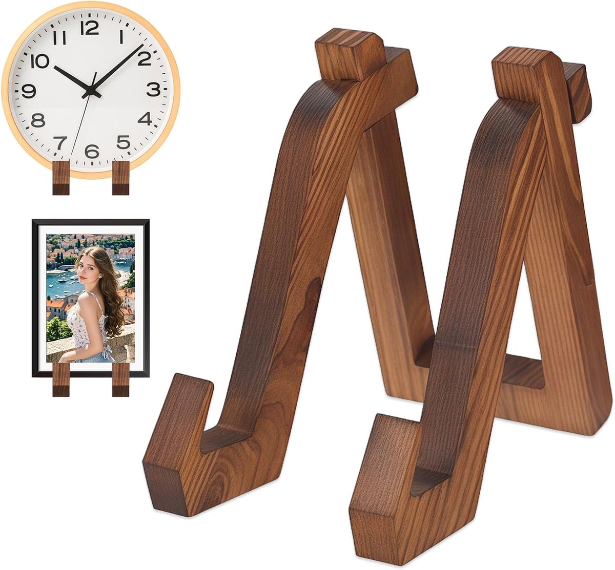 Tellerstandaard Voor Opstellen Hout Voor, 6 Inch Tellerhouder