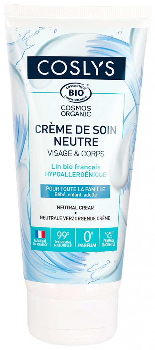 Coslys Neutrale Verzorgingscrème Gezicht & Lichaam Bio 200 ml