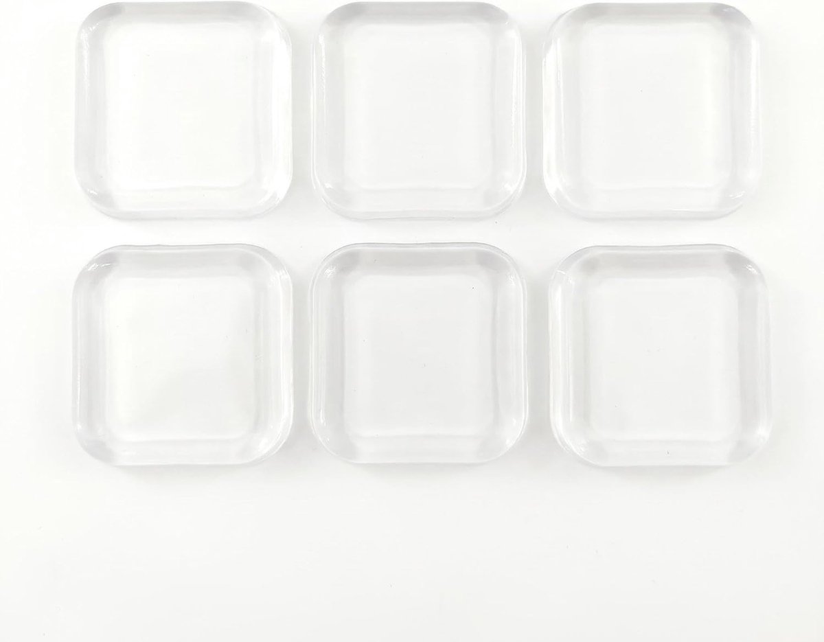 Deurstopper, 6 stuks, transparant, rubberen buffer, zelfklevend, 42 x 10 cm, elastische buffer, deurstopper - ShopVlot