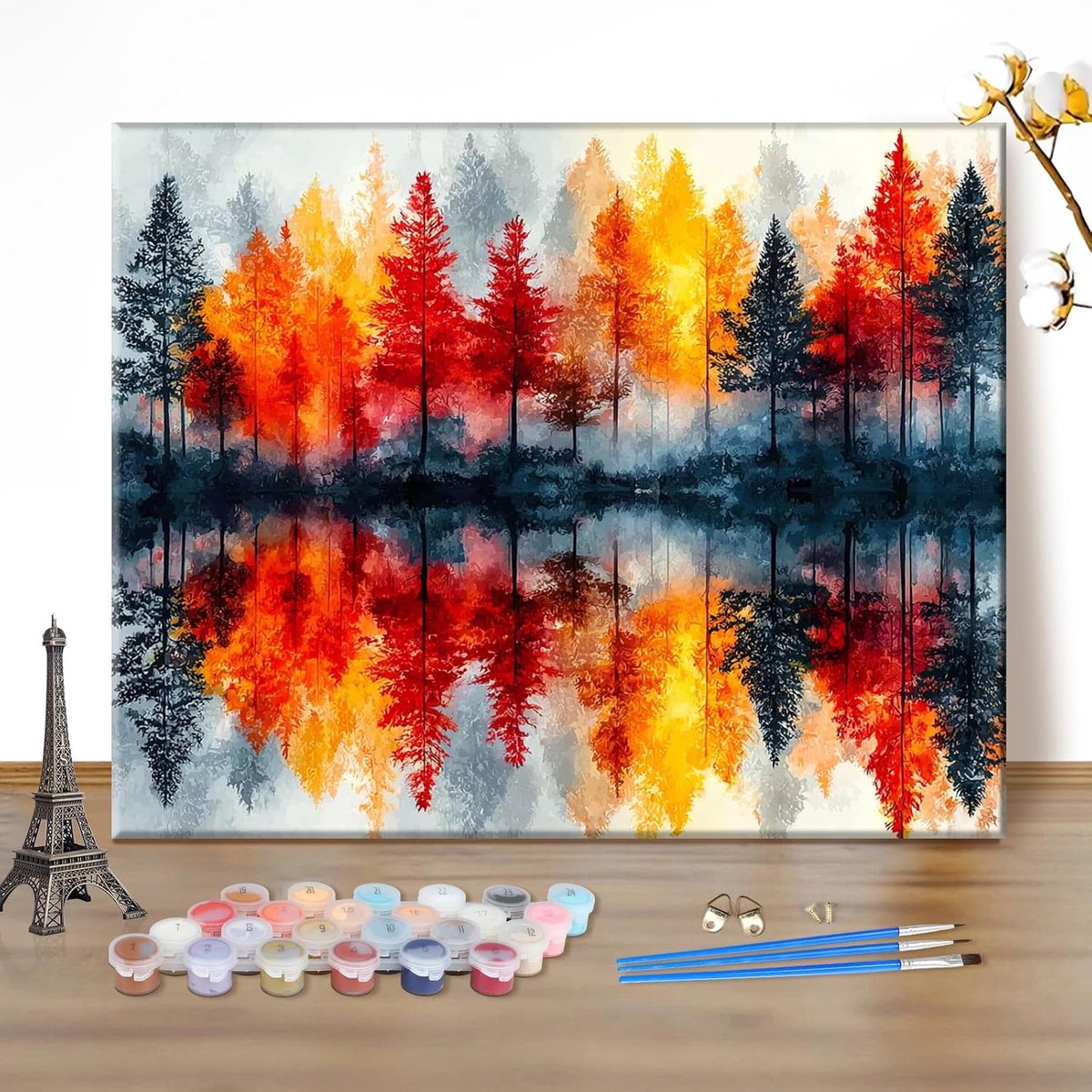 Schilderen op Nummer Kits voor Volwassenen 50x40cm - DIY Canvas Schilderkit - Volledige set met verf en penselen - ShopVlot